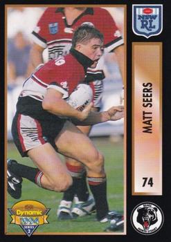 1994 Dynamic Rugby League Series 2 #74 Matt Seers Front